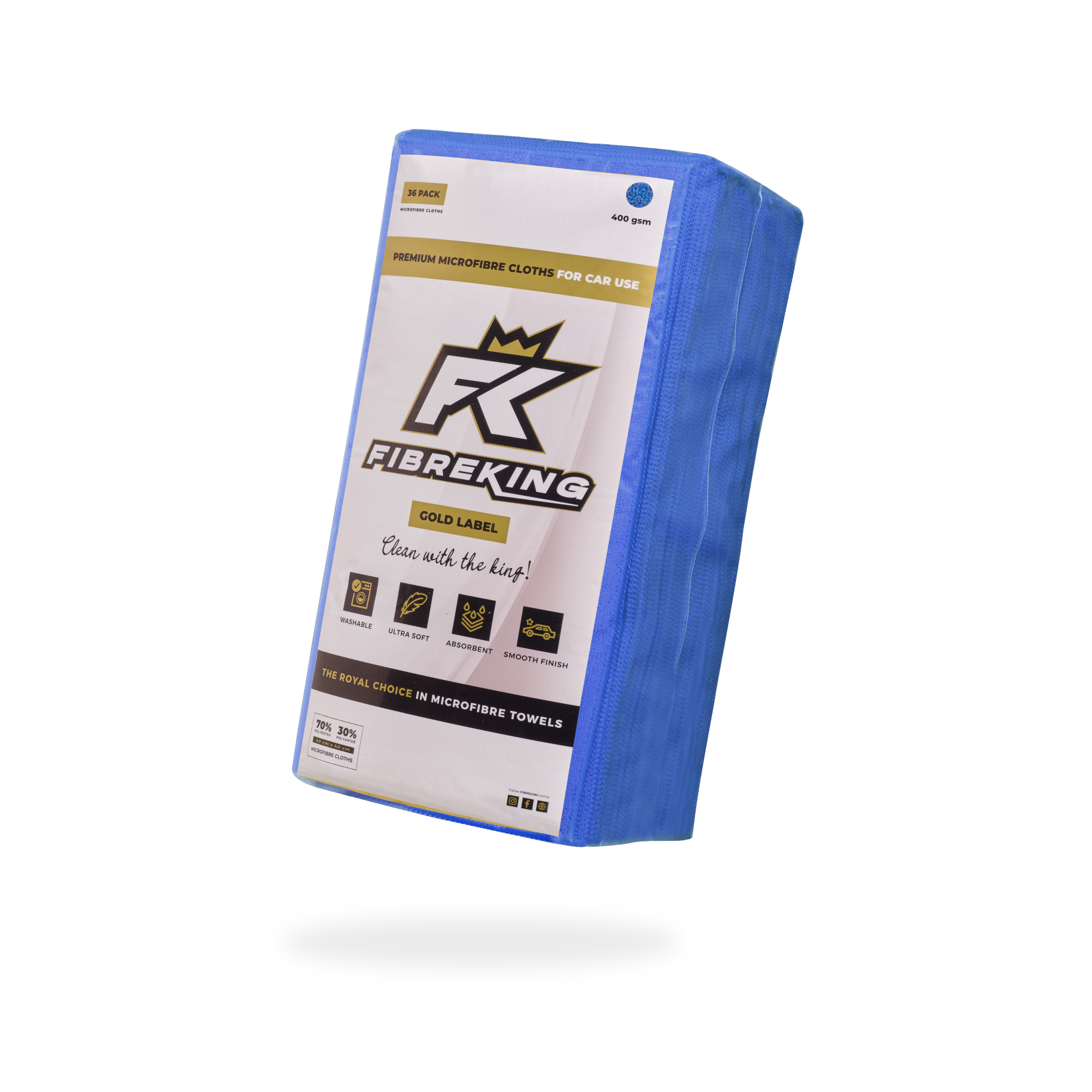 FibreKing Gold Label Microfibre Cloths 36 Pack